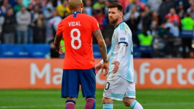 مباراة منتخب الأرجنتين مع تشيلي