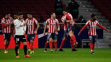 مباراة أتلتيكو مدريد مع فالنسيا