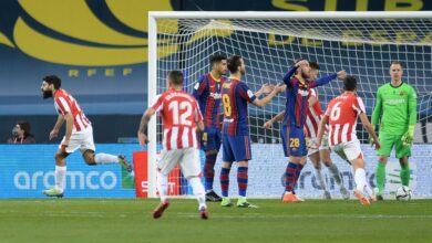 مباراة أتلتيك بلباو مع برشلونة