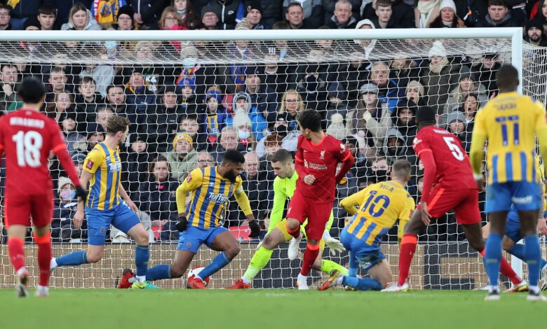 مباراة ليفربول مع شروسبري تاون