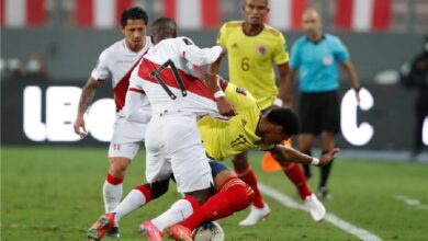مباراة منتخب كولومبيا مع بيرو