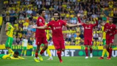 مباراة ليفربول مع نوريتش سيتي